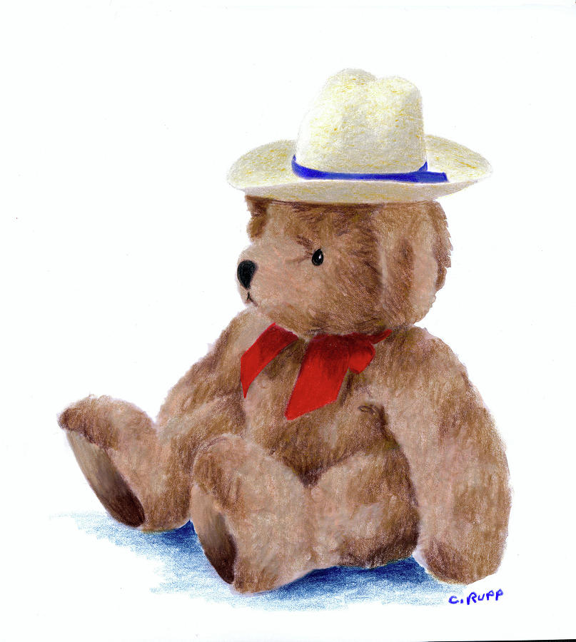 Toy Painting - Teddy Bear Viii by Carol J Rupp