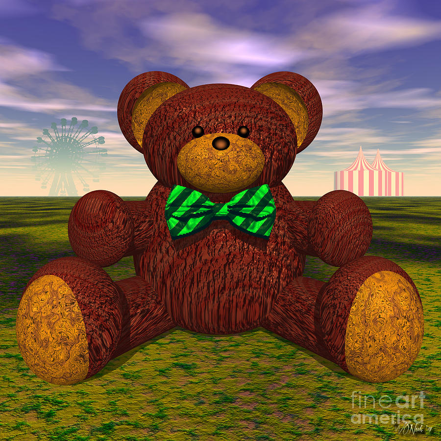 Toy Digital Art - Teddy At The Circus by Walter Neal
