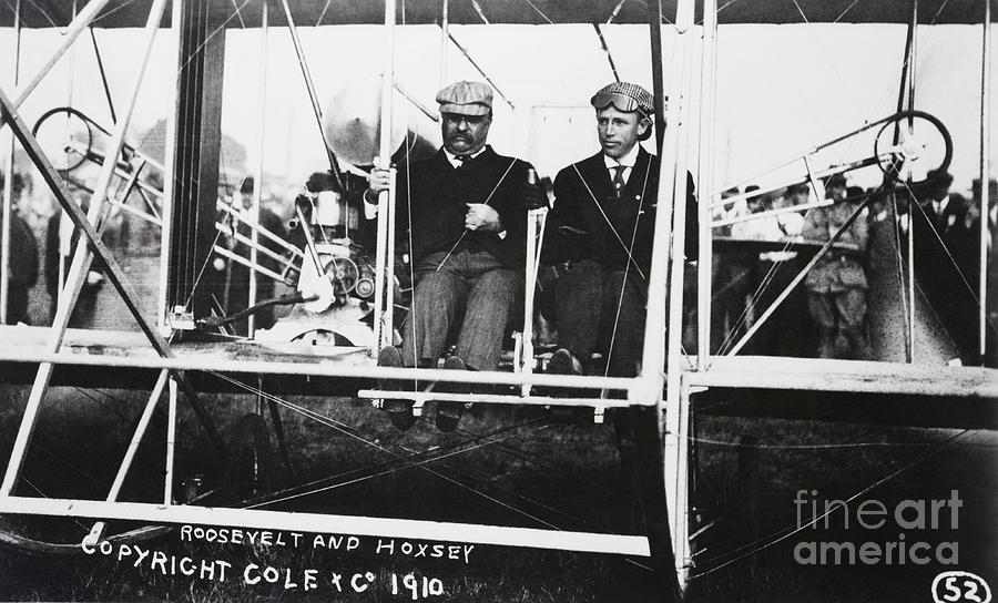 Teddy Roosevelt And Arch Hoxsey In Plane Photograph by Bettmann Teddy Roosevelt And Arch Hoxsey In Plane Photograph by Bettmann