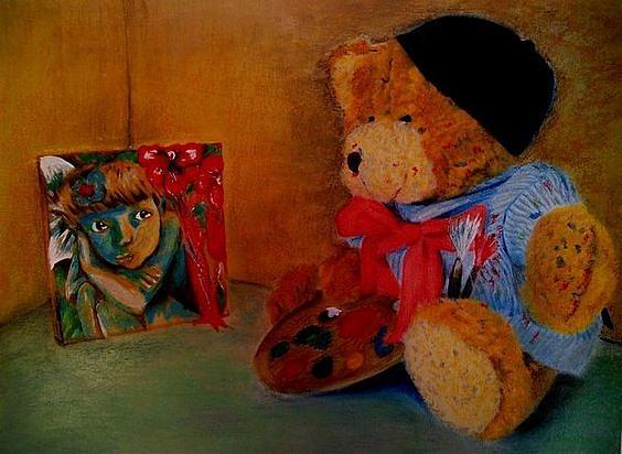 Elf Painting - Teds Perspective by Mandy Thomas