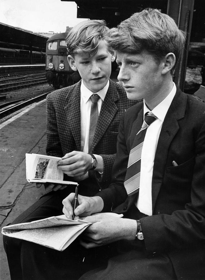 Teenage Trainspotters Photograph by Keystone