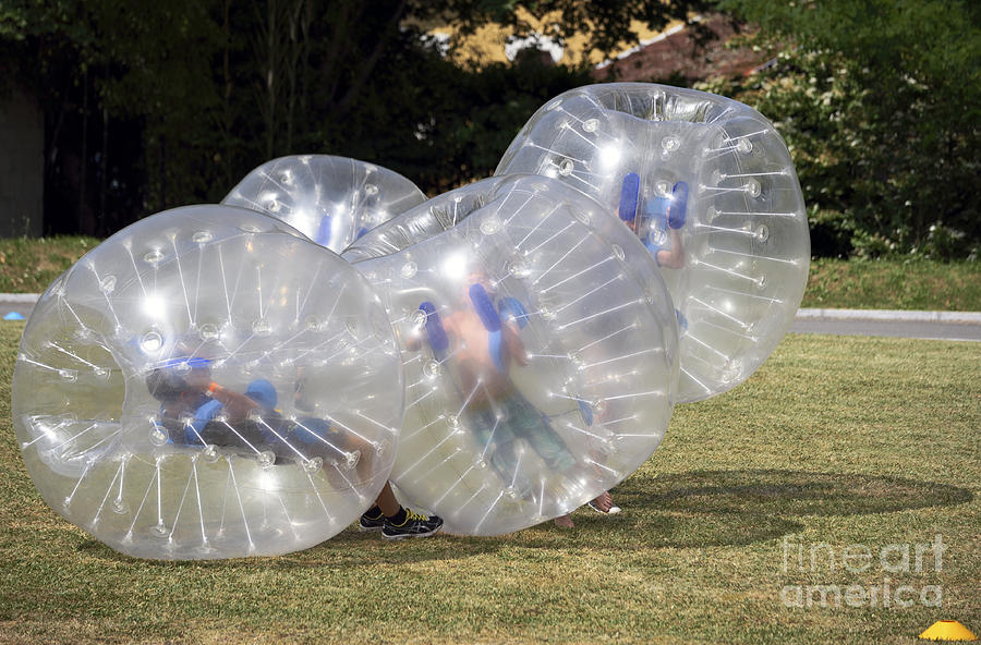 Play Photograph - Teenagers Play In Bubble Bump, New And by Sasha64f Play Photograph - Teenagers Play In Bubble Bump, New And by Sasha64f