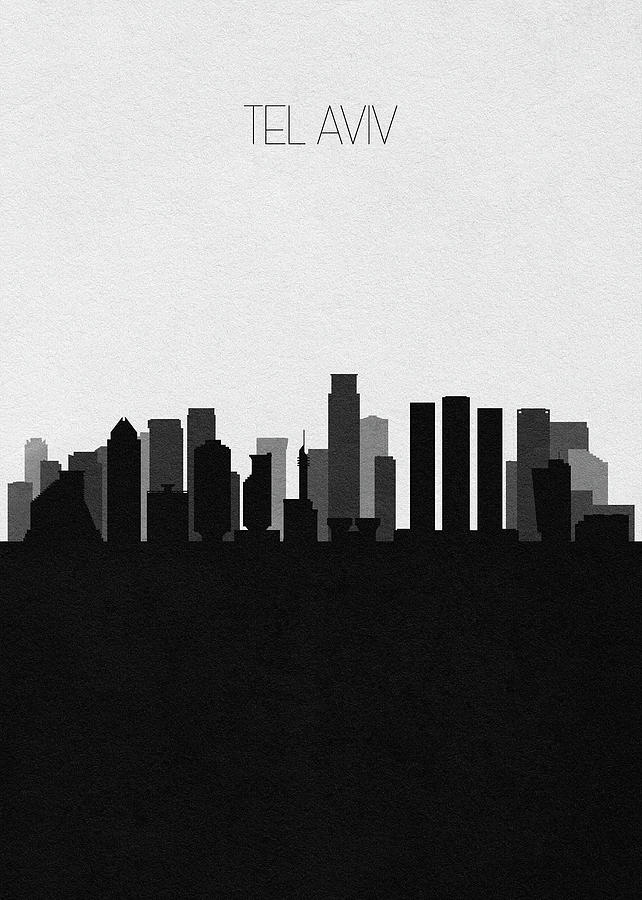 Tel Aviv Cityscape Art Digital Art by Inspirowl Design