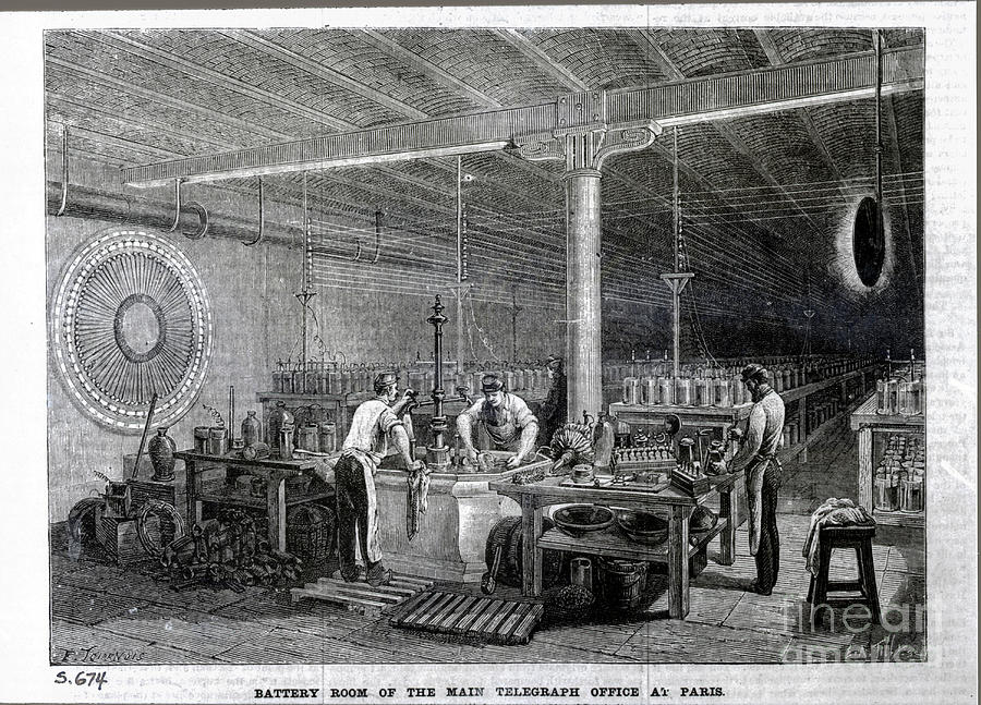 Telegraph Battery Room With Operator Photograph by Bettmann
