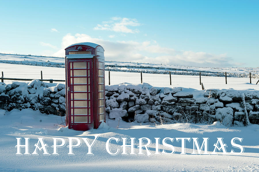 Telephone Box Snow - Happy Christmas iii Photograph by Helen Jackson