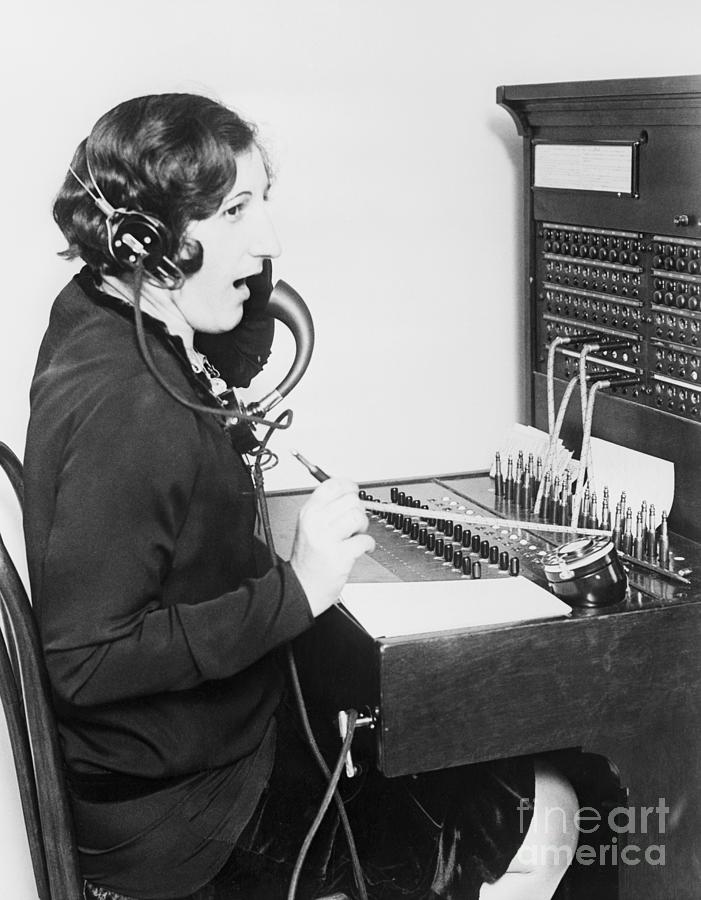 Telephone Operator At Switchboard Photograph by Bettmann