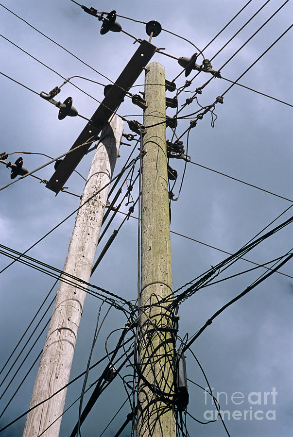 Telephone Pole And Wires Photograph by John Cole/science Photo Library