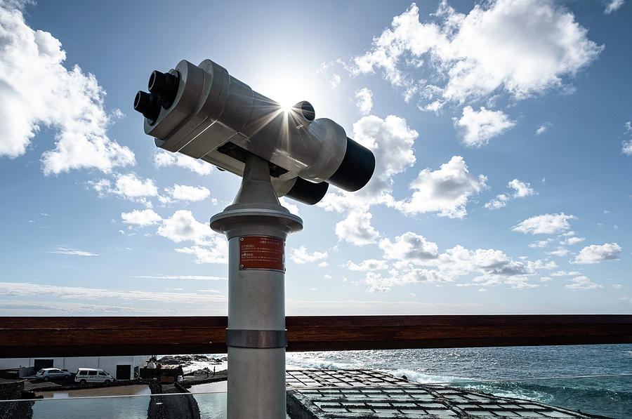 Telescope At The Salinas De Punta Larga, Fuencaliente, La Palma, Canary Islands, Spain, Europe Photograph by Sonia Aumiller