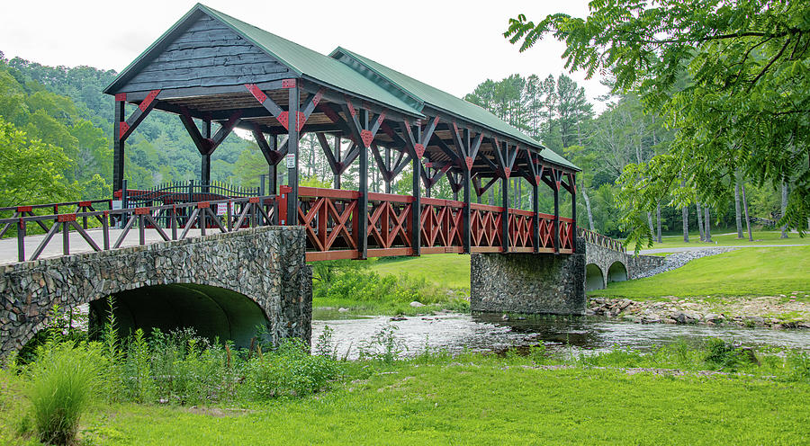 Tellico Plains Covered Bridge Photograph by Marcy Wielfaert
