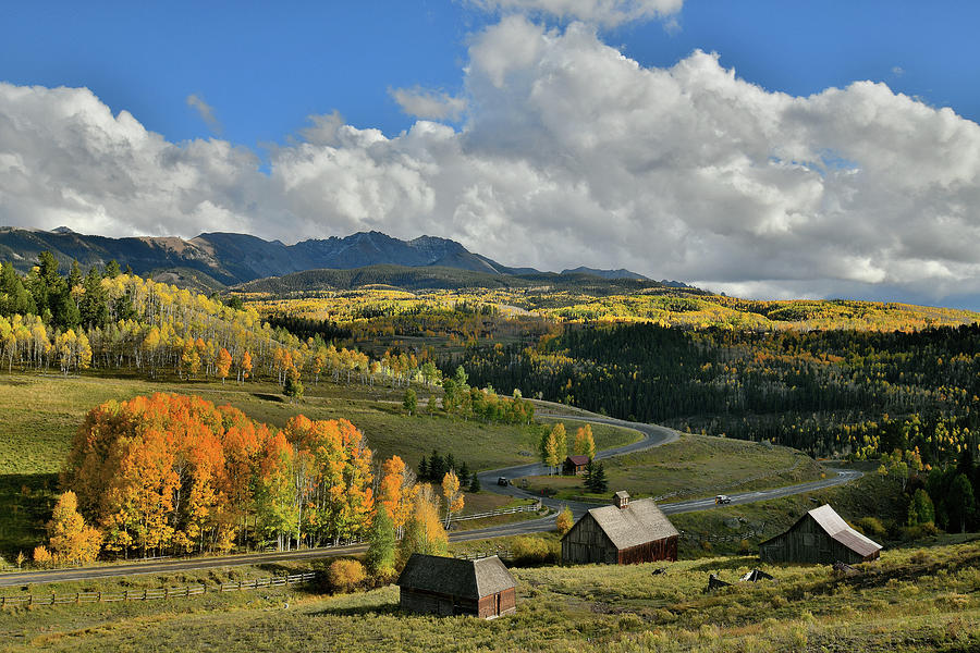 Telluride Ranch Scene Fall Colors Photograph by Ray Mathis