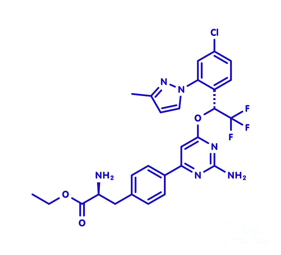 Ethyl Photograph - Telotristat Ethyl Drug Molecule by Molekuul/science Photo Library