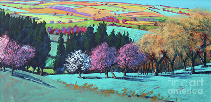 Teme Valley April Painting by Paul Powis