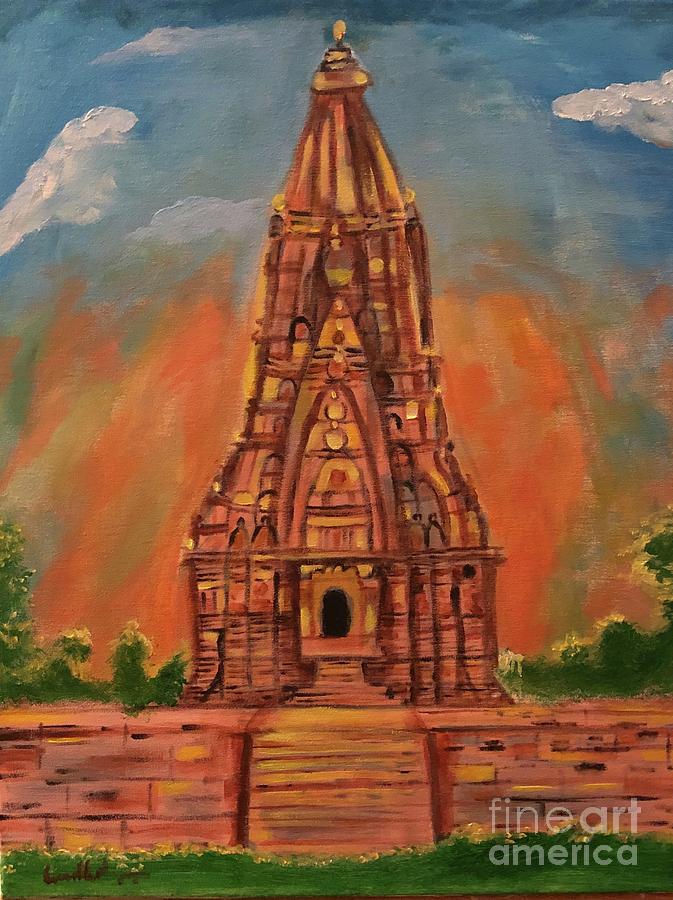 Temple 2 Painting by Brindha Naveen