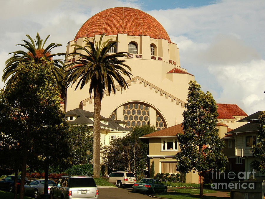 Temple Emanu-El With Palm Trees, San Francisco Photograph By Wernher ...