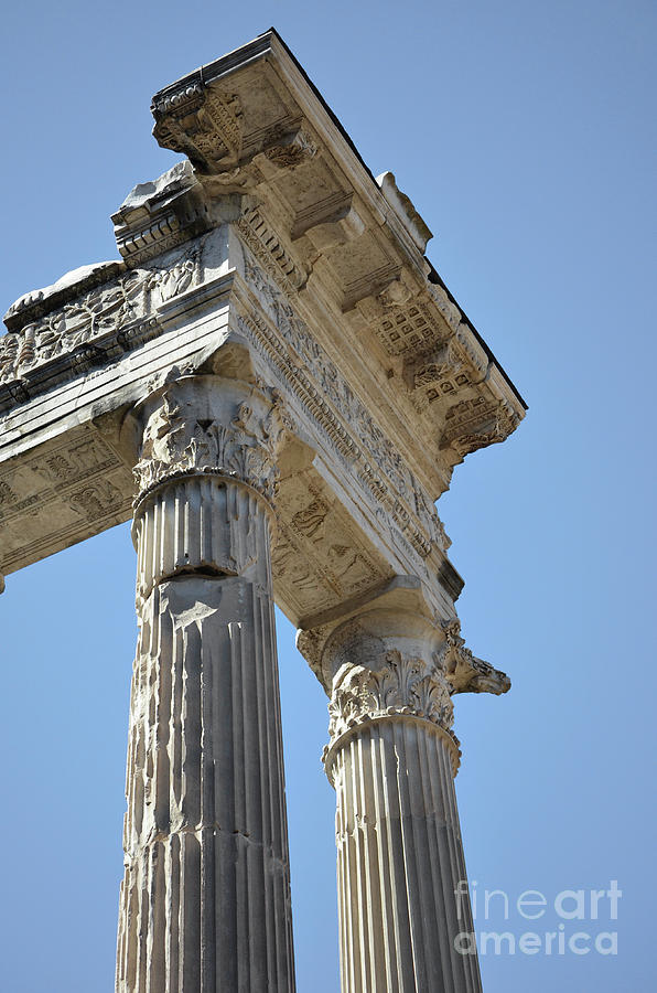 Temple of Apollo Sosianus Low Angle Detail Rome Italy Photograph by Shawn OBrien