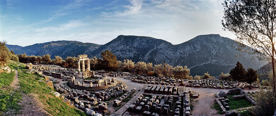 Temple Of Athena In Ancient Delphi Photograph by Renaud Visage