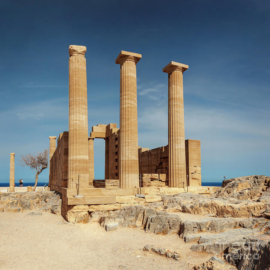 Temple of Athena Lindos Rhodes Photograph by Sophie McAulay