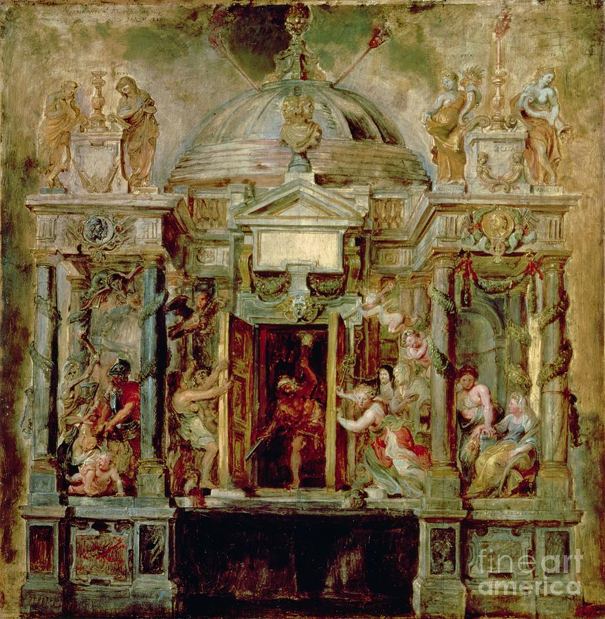 Greek Painting - Temple Of Janus, 1630s by Peter Paul Rubens