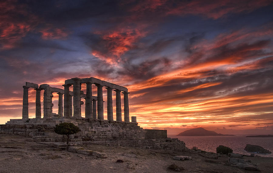 Athens Photograph - Temple Of Poseidon by Chriskaddas