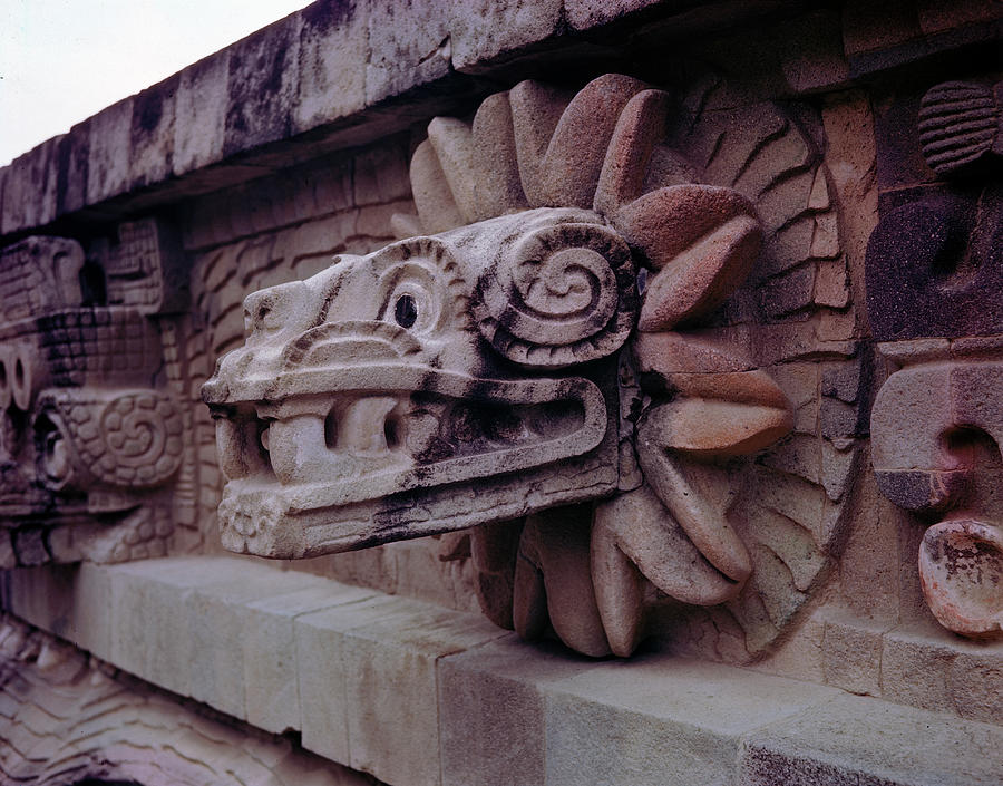 Temple Of Quetzalcoatl Detail by Eliot Elisofon