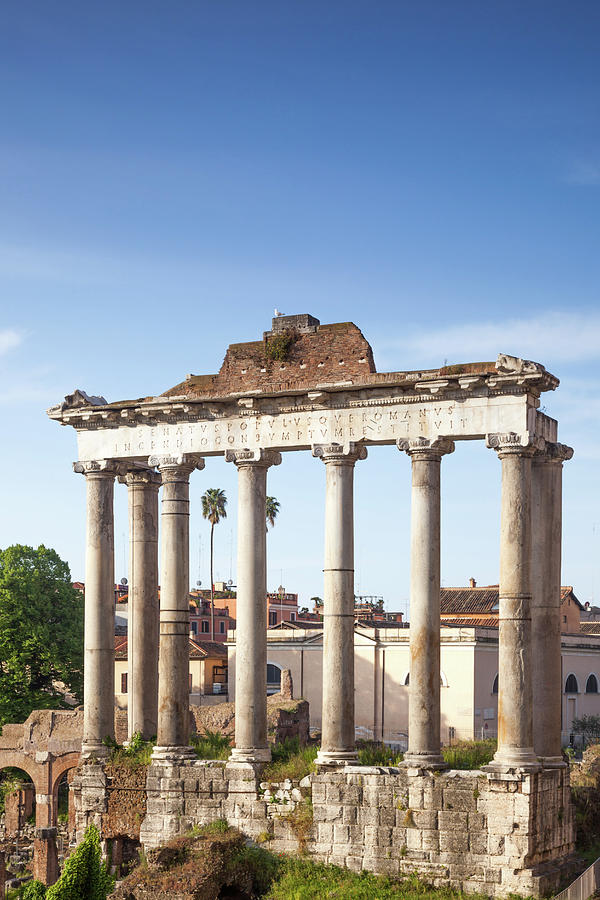 Temple Of Saturn In The Roman Forum Photograph by Matteo Colombo
