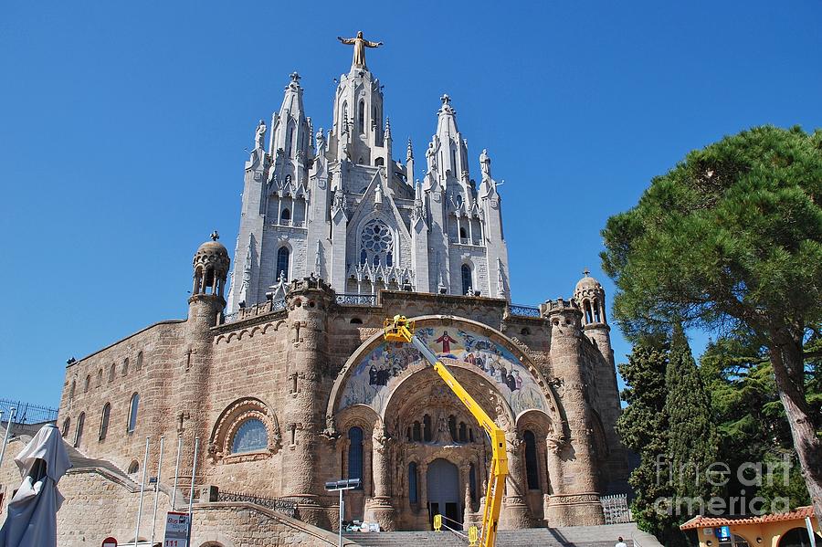 Temple Of The Sacred Heart Of Jesus In Barcelona Photograph By