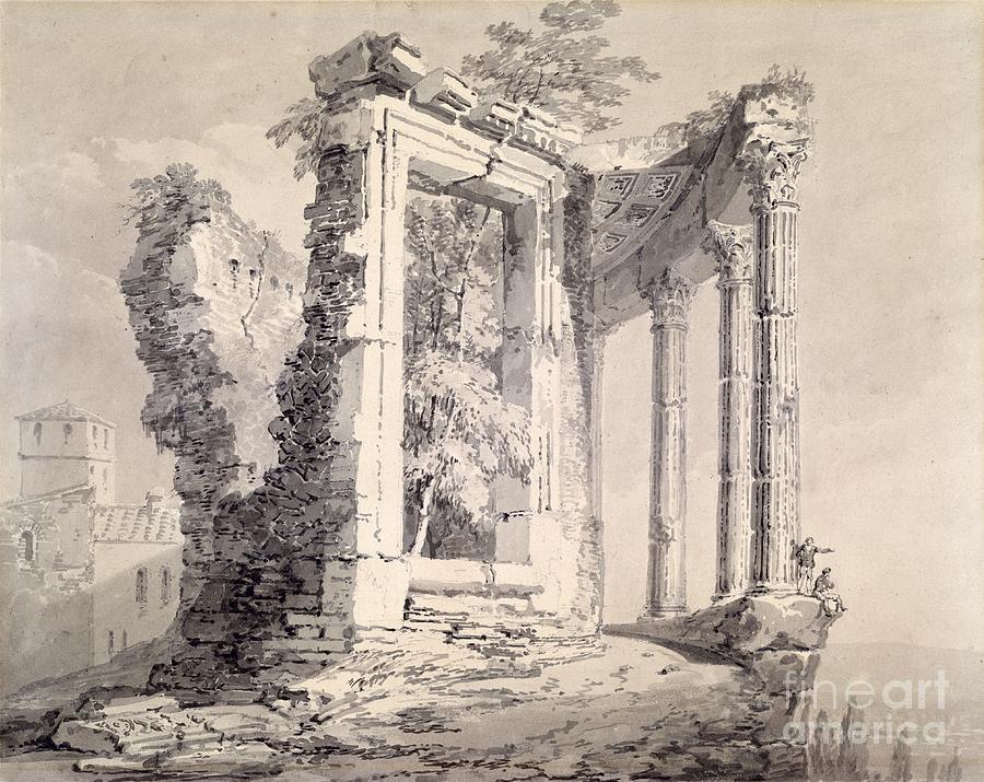 Joseph Mallord William Turner Painting - Temple Of The Sibyl, Tivoli by Joseph Mallord William Turner