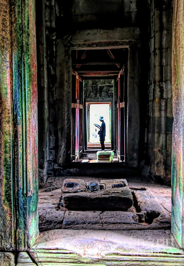 Cambodia Photograph - Temple Passage Cambodia  by Chuck Kuhn