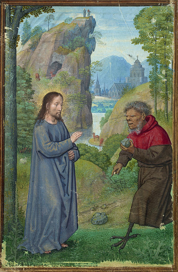 Temptation Of Christ Painting by Simon Bening - Pixels