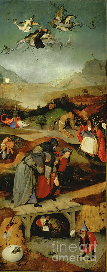 Hieronymus Bosch Painting - Temptation Of Saint Anthony by Hieronymus Bosch by Hieronymus Bosch