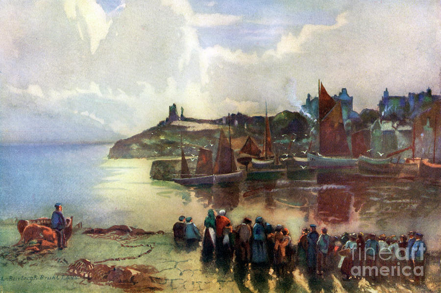 Tenby Castle And Harbour Drawing by Print Collector - Fine Art America