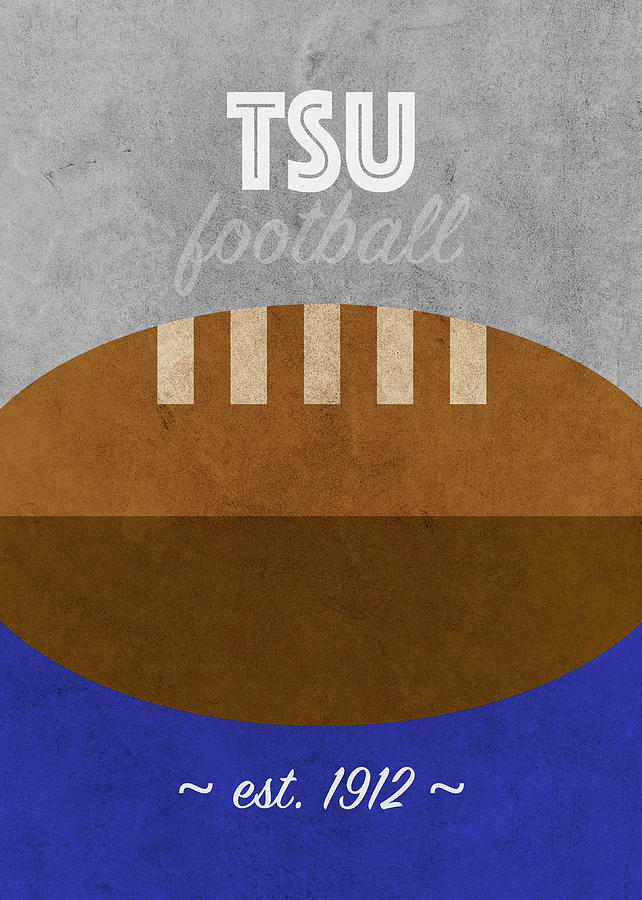 Football Mixed Media - Tennessee State Football College Sports Retro Vintage Poster by Design Turnpike