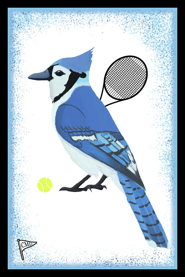 Tennis Blue Jay Digital Art