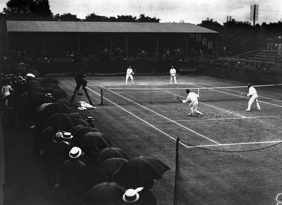 Tennis In Rain Photograph by Topical Press Agency