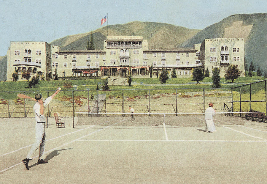Tennis Match at a Resort Painting by Unknown