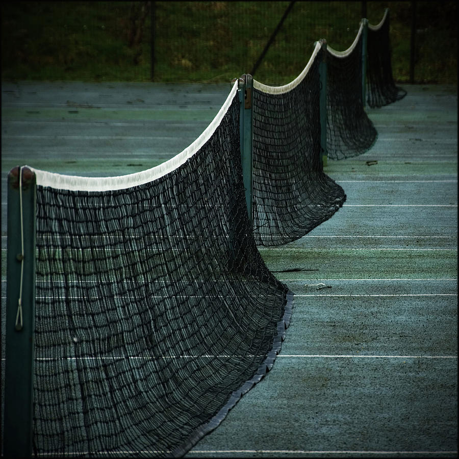 Tennis Nets On An Abandoned Court Photograph by Jon Wild