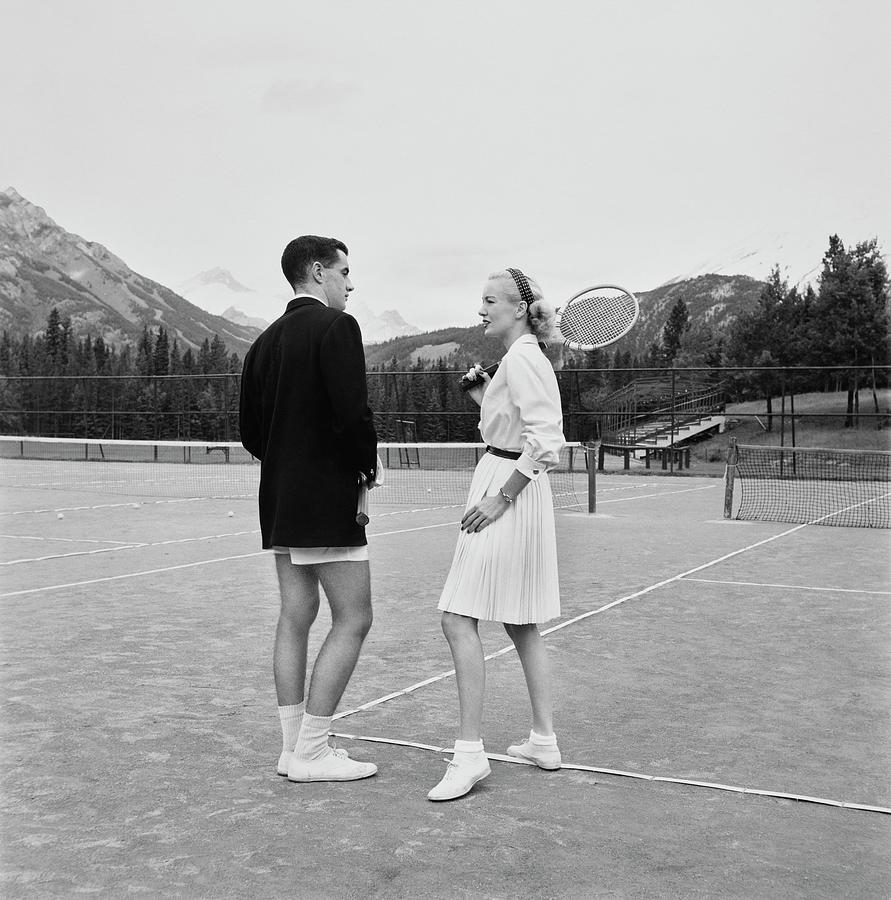 Tennis Players In The Canadian Rockies Photograph by Leombruno-Bodi