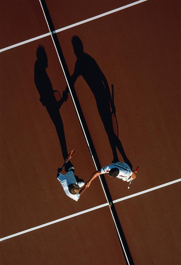 Tennis, Players Shaking Hands At Net Photograph by David Madison Tennis, Players Shaking Hands At Net Photograph by David Madison