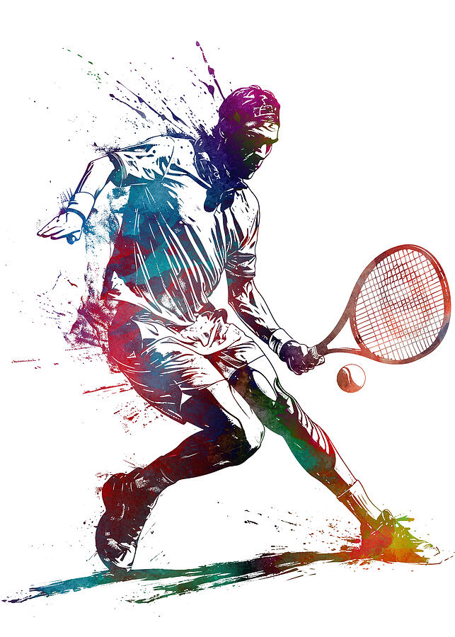 Tennis Drawing - Tennis sport art #1 by Justyna Jaszke Tennis Drawing - Tennis sport art #1 by Justyna Jaszke