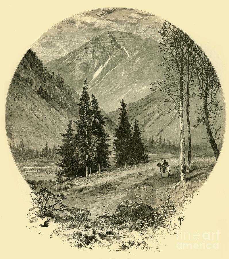Teocalli Mountain Drawing by Print Collector