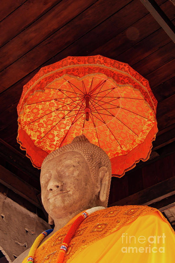 Tep Pranam Buddha Detail Photograph by Bob Phillips