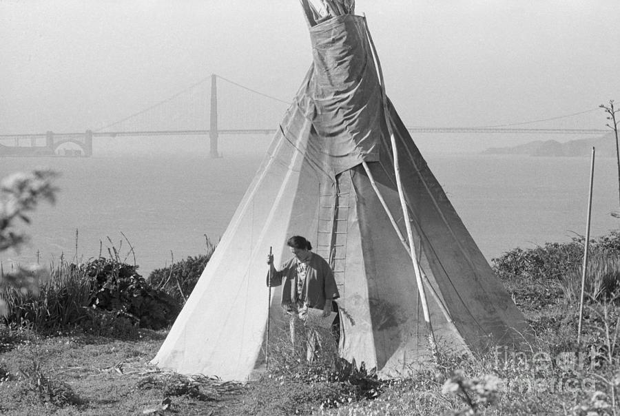 Tepee On Alcatraz During Takeover Photograph by Bettmann