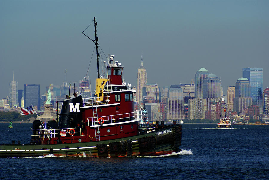 Teracamo Girls Tugboat NYC Backdrop Photograph by Dan Hormann - Pixels