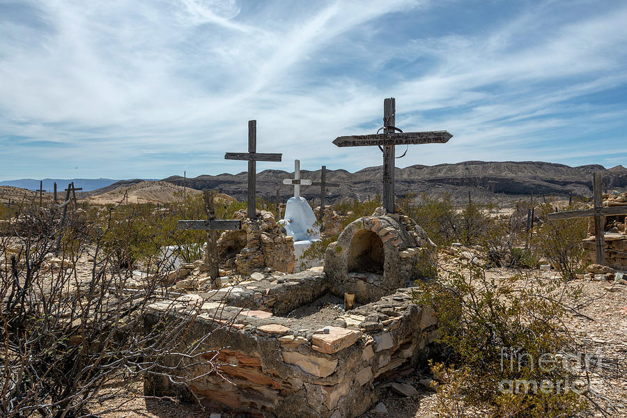 Cemetery Photograph - Terlingua Cemetery by Joe Sparks Cemetery Photograph - Terlingua Cemetery by Joe Sparks