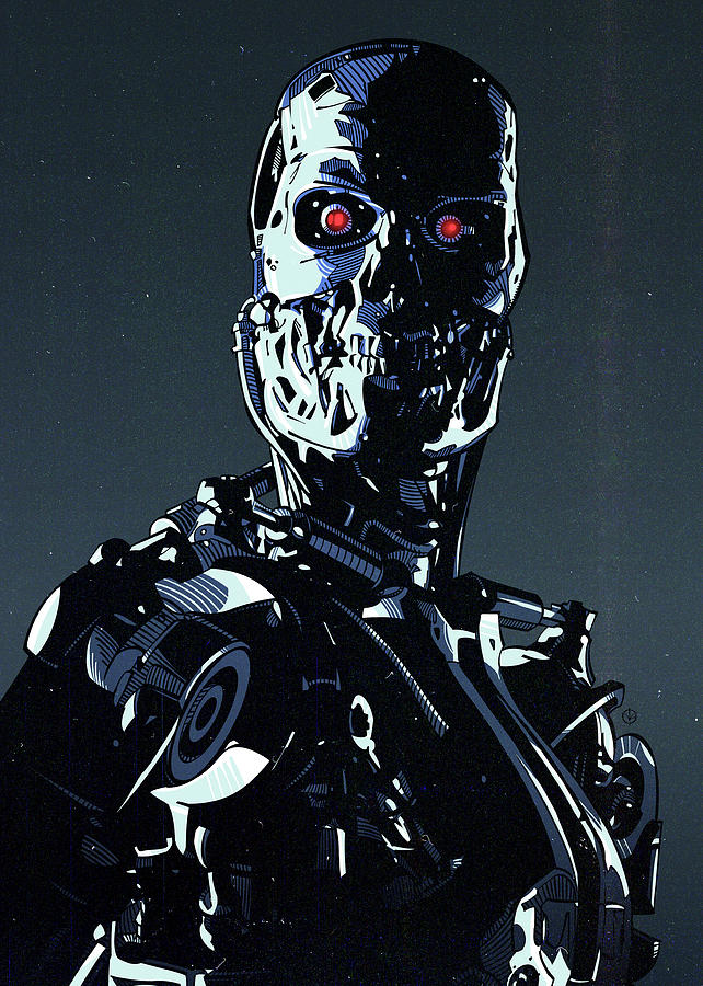 Terminator 2 Digital Art by Nikita Abakumov