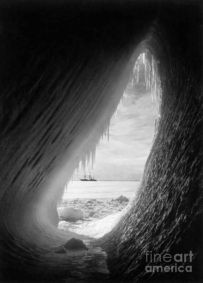Terra Nova Ship Through Iceberg Hole Photograph by Bettmann