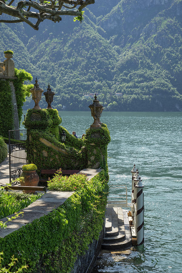 Terrace Of The Villa Del Balbianello On Lake Como, Italy Digital Art by ...