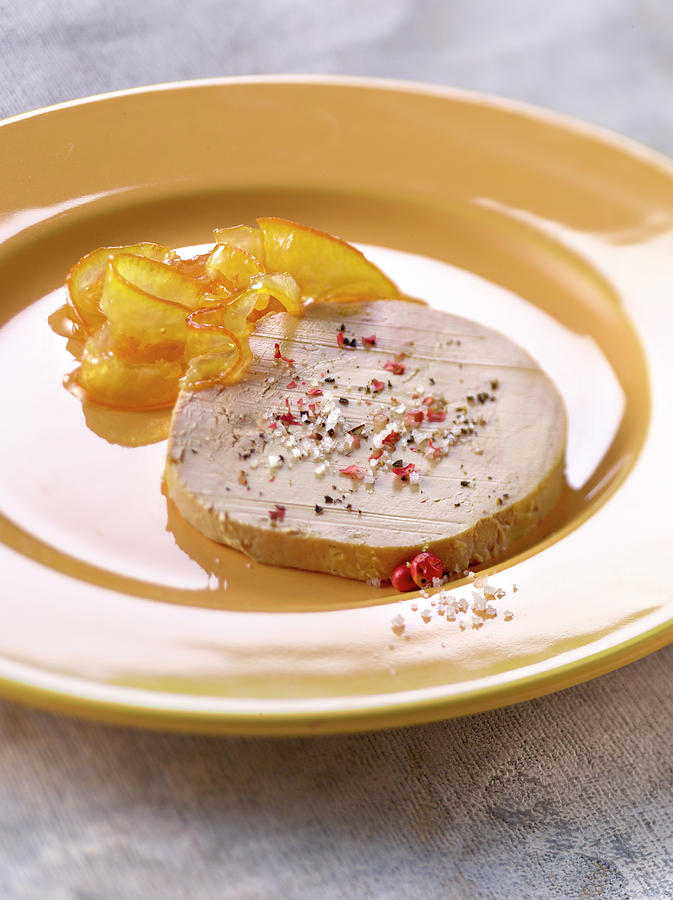 Terrine De Foie Gras Au Chutney D'agrumes A Slice Of Foie Gras Terrine