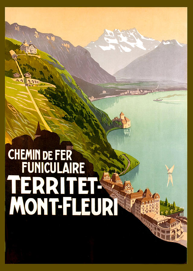 Mountain Digital Art - Territet - Mont-Fleuri by Long Shot