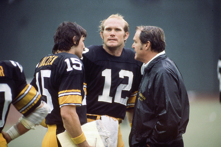 Chuck Noll Photograph - Terry Bradshaw and Chuck Noll by Positive Images